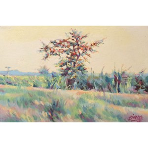 Jam Dipper, 12 x 18 Inch, Acrylic on Canvas, Landscape Painting, AC-JMD-005